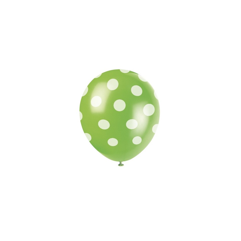 Verde Pois Bianchi Palloncini in lattice 12"-...