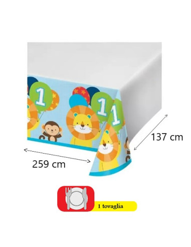 One is fun Boy Tovaglia di plastica 137x259 cm