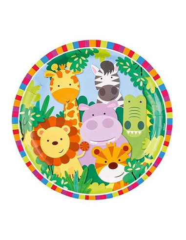 Animali della Giungla - Piatti di carta da...