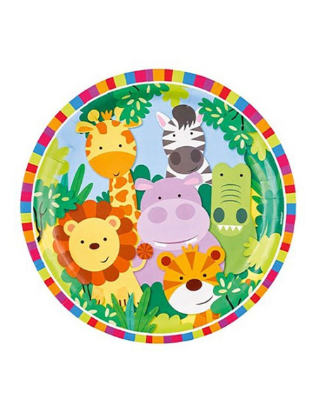 Animali della Giungla - Piatti di carta da dessert 20 cm