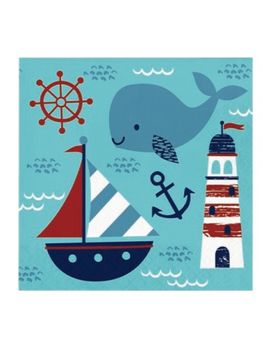 Mare Nautical Baby Tovaglioli di carta 33x33 cm