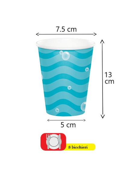 Mare Ocean Celebration Bicchieri di carta 266 ml