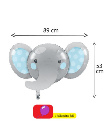 Elefantino Boy - Palloncino foil Supershape...