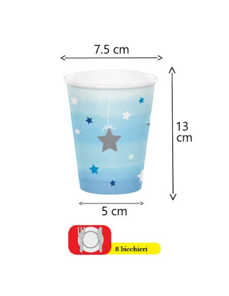 One Little Star Boy - Bicchieri di carta 266 ml