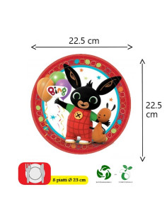 Bing - Piatti di carta 23 cm ECO 2