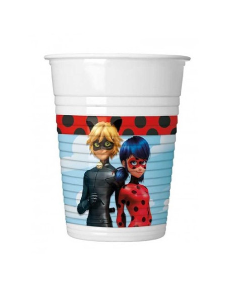 Miraculous Lady Bug - Bicchieri di plastica 200 ml ECO