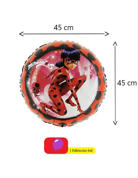 Miraculous Lady Bug - Palloncino foil 18"- 45 cm