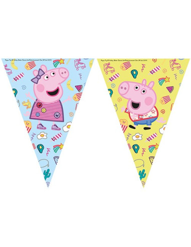 Peppa Pig - Festone bandierine triangolari in...