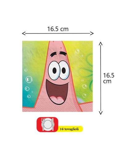 SpongeBob Tovaglioli di carta 33x33 cm