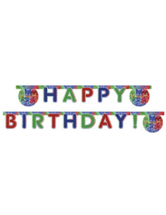 Super Pigiamini PJ Masks Festone snodabile Happy Birthday...