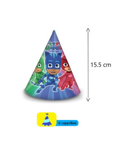 Super Pigiamini PJ Masks Cappellini di cartoncino a forma... 2