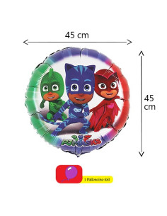 Super Pigiamini PJ Masks Palloncino foil 18"- 45 cm 2
