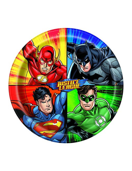 Justice League - Piatti di carta 23 cm
