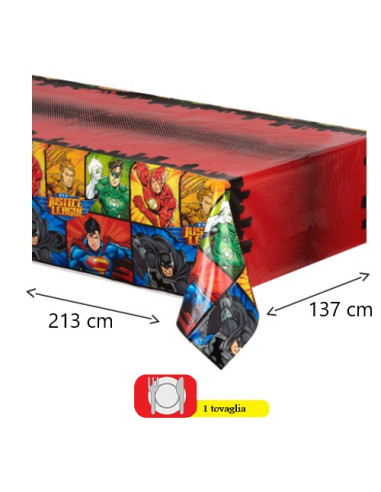 Justice League Tovaglia di plastica 137x213 cm