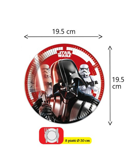 Star Wars Piatti di carta da dessert 20 cm