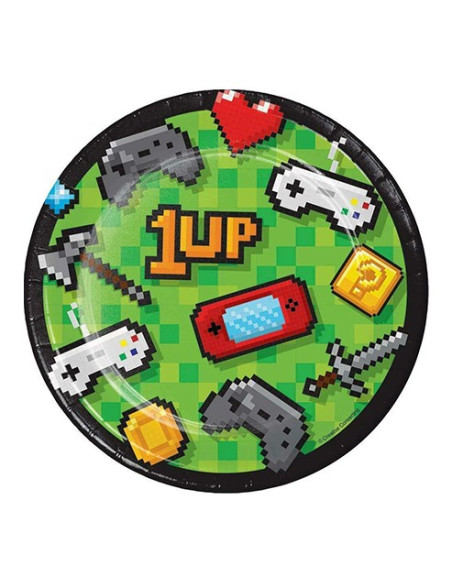 Gaming Party Piatti di carta da dessert 20 cm