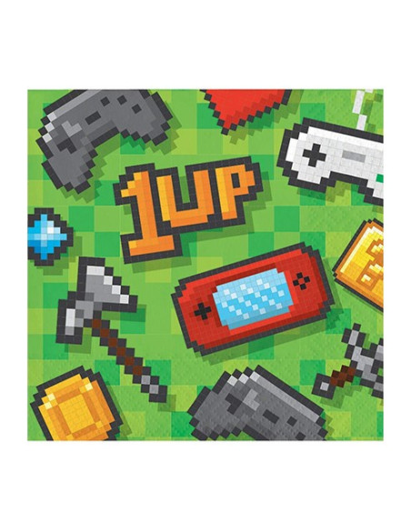 Gaming Party Tovaglioli di carta da buffet 25x25 cm