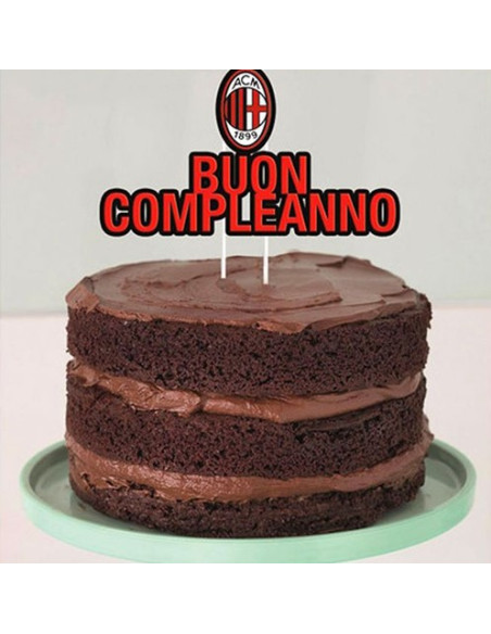 Milan - Decorazione tavolo torta Buon Compleanno 18x19 cm
