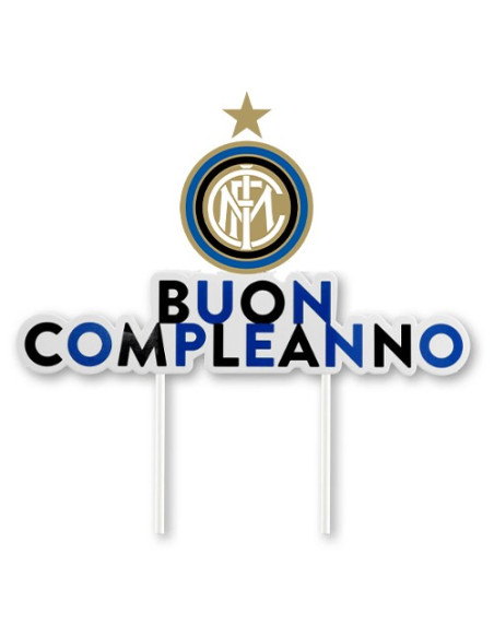 Decorazione torta, Inter, Sport, decorazione tavolo torta, tema Inter, tema  Calcio, Buon Compleanno, decorazioni a tema Inter