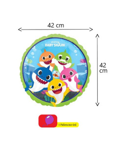 Baby Shark Palloncino foil Standard 17"- 42 cm 2