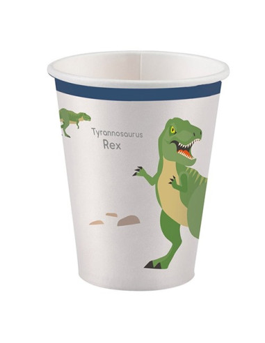 Happy Dinosaur - Bicchieri di carta 250 ml
