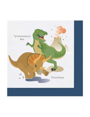 Happy Dinosaur Tovaglioli di carta 33x33 cm