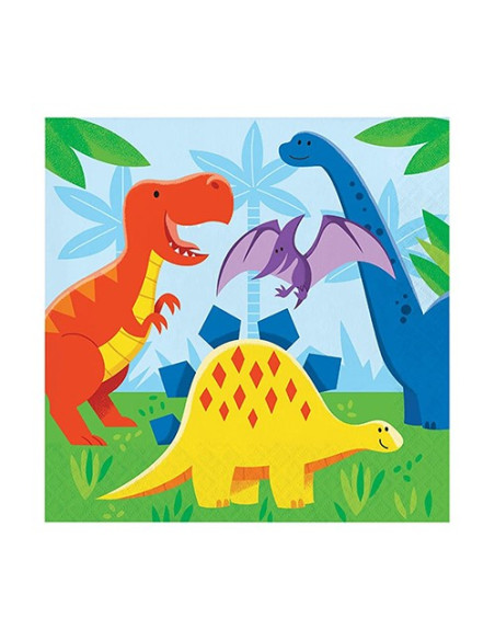 Dinosaur Friends Tovaglioli di carta 33x33 cm