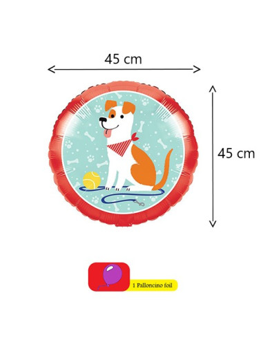 Dog Party - Palloncino foil 18"- 45 cm