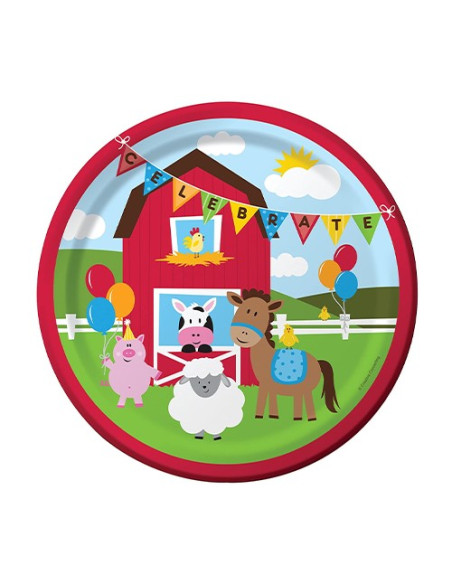 Fattoria Farmhouse Fun - Piatti di carta 23 cm