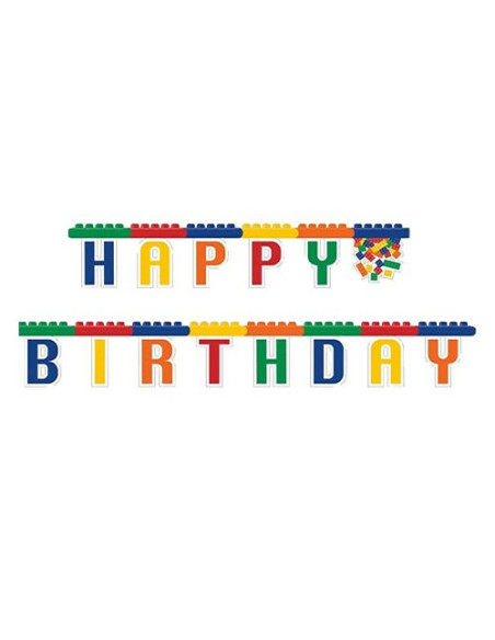 Block Party Festone snodabile Happy Birthday 250x15 cm