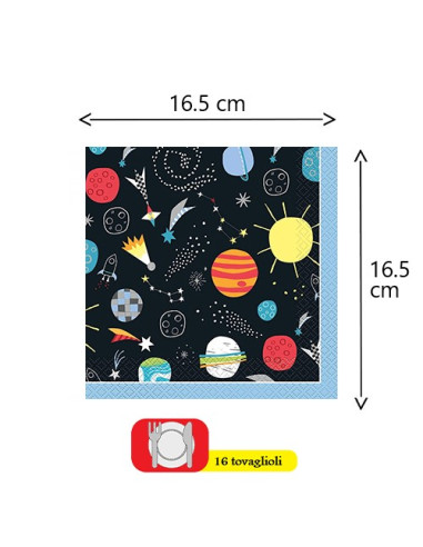 Outer Space Tovaglioli di carta 33x33 cm