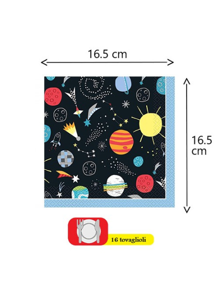 Outer Space Tovaglioli di carta 33x33 cm
