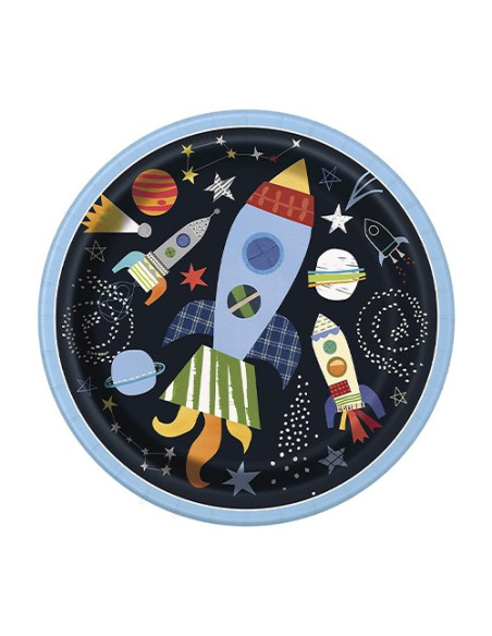 Outer Space - Piatti di carta 23 cm
