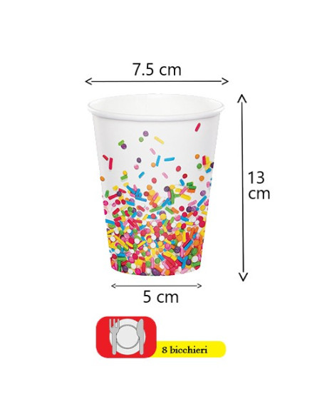 Codette Sprinkles Bicchieri di carta 266 ml