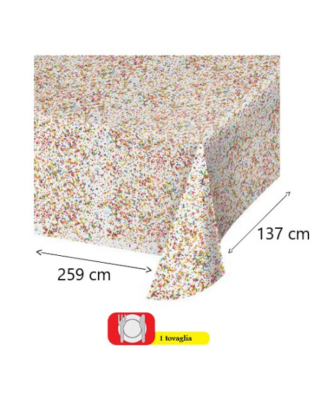 Codette Sprinkles Tovaglia di plastica 137x259 cm