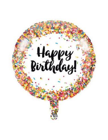 Festone Snodabile Happy Birthday – 300 X 18 Cm, Motivo Codette Colorate (Sprinkles), Per Decorazioni Feste