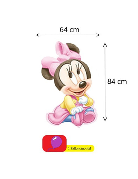 Baby Minnie - Palloncino foil Supershape 33"- 84 cm