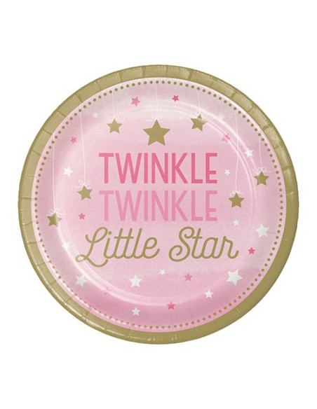 One Little Star Girl - Piatti di carta 23 cm