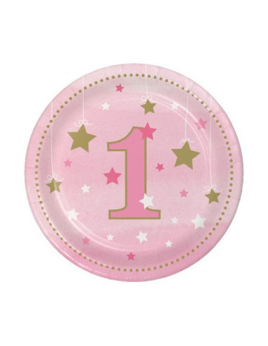 One Little Star Girl Piatti di carta da dessert...