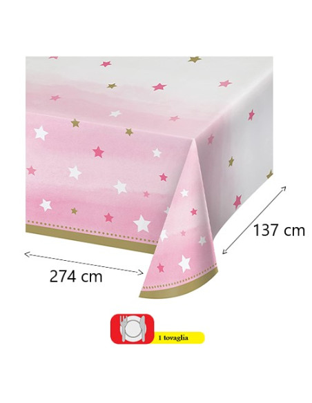One Little Star Girl - Tovaglia di plastica 137x274 cm