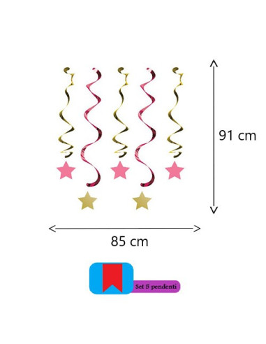 One Little Star Girl Set pendenti 91 cm