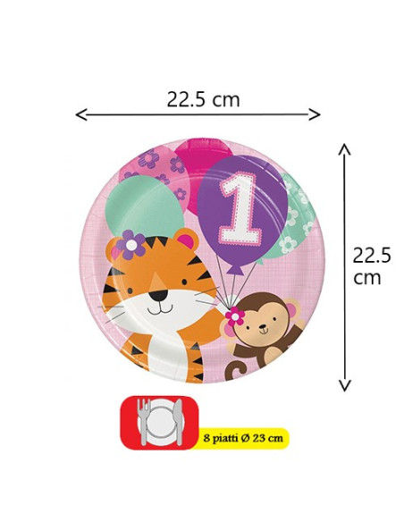 One is Fun girl - Piatti di carta 23 cm