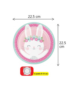 Piatto 23 cm Coniglietta 2