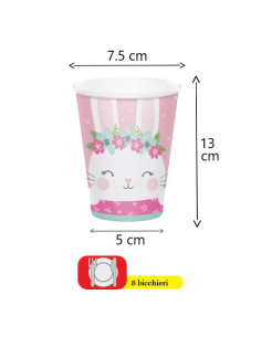 Bicchiere carta 266 ml Coniglietta 2