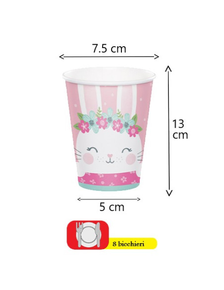 Bicchiere carta 266 ml Coniglietta