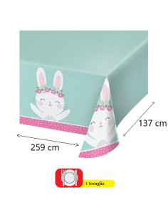 Tovaglia plastica 137 x 259 cm Coniglietta 2
