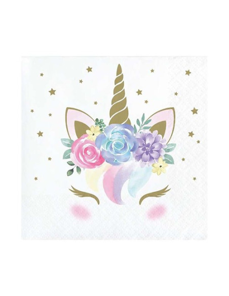 Unicorno Baby - Tovaglioli di carta da buffet 25x25 cm