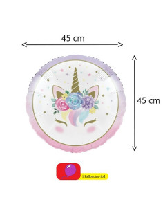 Unicorno Baby Palloncino foil 18"- 45 cm 2