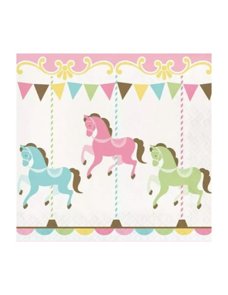 Giostra Carousel Tovaglioli di carta 33x33 cm