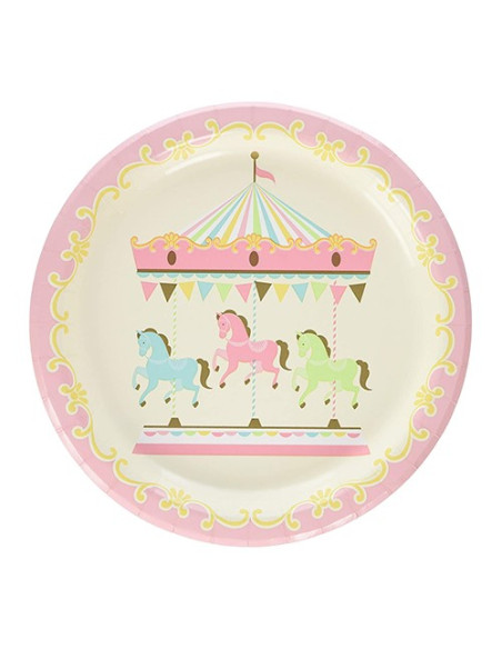 Giostra Carousel - Piatti di carta 23 cm